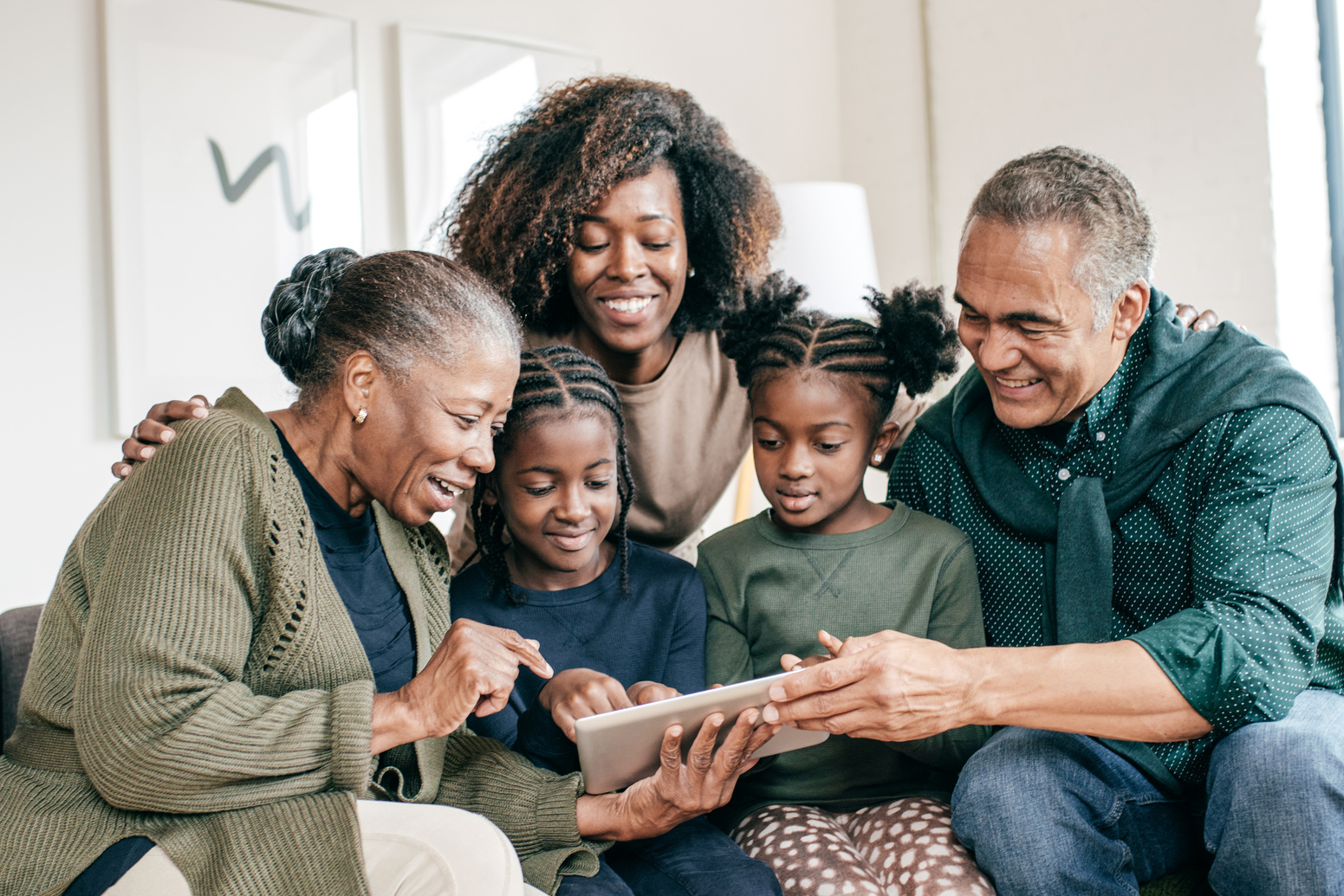 Grandparents with tablet