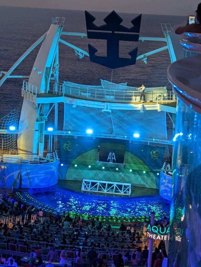 The theater during the OceanAria water show.